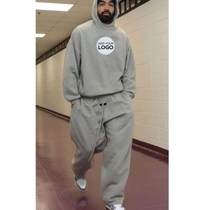 Sweat à capuche unisexe et jogger ensemble 2 pièces survêtement décontracté vêtements de détente Streetwear ensemble sweat-shirt et pantalon d'hiver - Product Image 2