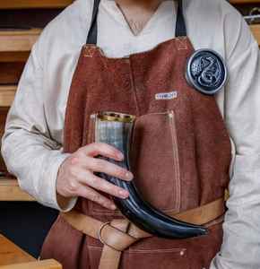 Tasse à boire artisanale de style viking rustique chope de style animal poli idéal pour les amateurs de bière artisanale et d'artisanat naturel - Product Image 3