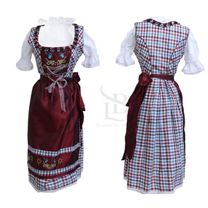 Robe dirndl bavaroise courte de qualité supérieure pour femmes, marque privée, motif léopard, vêtements pour femmes, Oktoberfest - Product Image 6