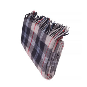 Manta de lana azul marino de Douglas suave de diseño personalizado, manta de Cachemira de vendedor y fabricante indio - Product Image 3