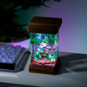 Đèn Epoxy tùy chỉnh, đèn nhựa Epoxy, đèn nhựa Epoxy tùy chỉnh, đèn nghệ thuật gỗ nhựa, đèn ngủ tùy chỉnh, quà tặng thủ công - Product Image 3