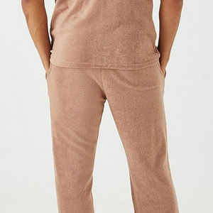 Pantalon de jogging droit pour homme en molleton 100% coton, délavé à l'acide, avec logo personnalisé, streetwear de haute qualité, coupe empilée - Product Image 4