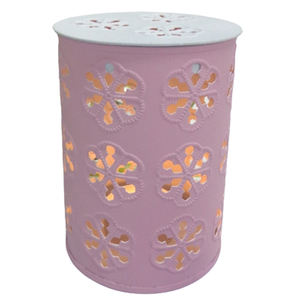 Pot de bougie votive rond en métal rose personnalisable de conception classique fer fait à la main pour la maison et la décoration de Noël disponible en vrac - Product Image 4