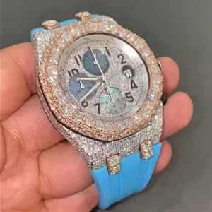 Montre Moissanite de luxe abordable | VVS Iced Out Skeleton | Vente en gros Diamond Tester Pass - Product Image 6
