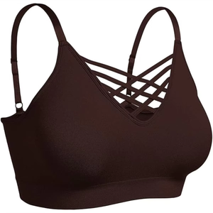 Soutien-gorge de sport rayé au design tendance pour femmes, tissu doux sans couture, évacuation de la transpiration, confort pour le fitness et le yoga - Product Image 2