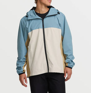 Chaqueta de Senderismo Impermeable Personalizada 100% Poliéster para Hombre, Ropa Deportiva Cortavientos, Transpirable, con Capucha, para Lluvia - Product Image 1