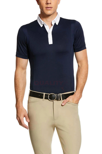 Chemises de spectacle d'équitation de haute qualité légères à séchage rapide confortables hauts de Performance pour les compétitions d'équitation pour hommes taille OEM - Product Image 2