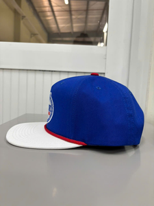 Custom Two Tone 3D Embroidery Mesh Canvas Snapback Hat <b>Flat</b> Brim 6 Panel Adjustable Fit Baseball Hat Lifestyle Streetwear - Product Image 3