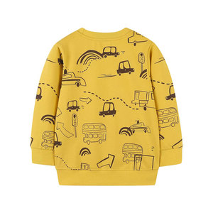 Sweatshirts à col rond en coton de couleur unie personnalisés pour enfants bébés garçons vierge style décontracté printemps automne - Product Image 2