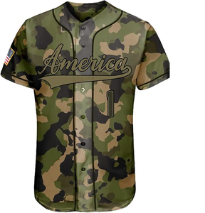 เสื้อเบสบอลเปล่าสำหรับผู้ชาย เสื้อแขนสั้น ฮิปฮอป กีฬา ลำลอง ติดกระดุม ชุดยูนิฟอร์ม โพลีเอสเตอร์ 100% - Product Image 3