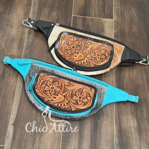 Petit sac à bandoulière vintage pour femmes sac de taille à la mode en cuir de vachette usiné à la main sac banane concepteur sac de poitrine de haute qualité pour unisexe - Product Image 1