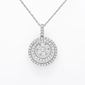 Estilos redondo Moissanite colgante de plata esterlina hermoso colgante de moda personalizado regalo de mujer y otras joyas de diamantes - Product Image 2