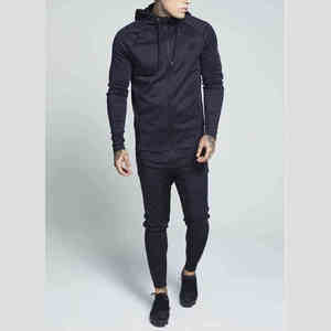 Ensemble de survêtement classique pour hommes avec veste et pantalon de coupe régulière, adapté aux tenues quotidiennes. - Product Image 2