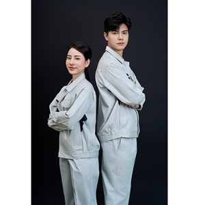 Ensemble de vêtements de travail de sécurité respirant et confortable pour hommes, gris marine, manches longues, haute visibilité, Vietnam OEM FMF, durable - Product Image 4
