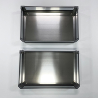 Solution d'angle mort pour armoire de cuisine moderne, panier d'angle magique en verre, poubelle coulissante