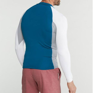 Rashguard pour homme de haute qualité, design personnalisé, respirant, écologique, séchage rapide, en Spandex/Polyester, couleurs unies, pour la vente en gros - Product Image 4