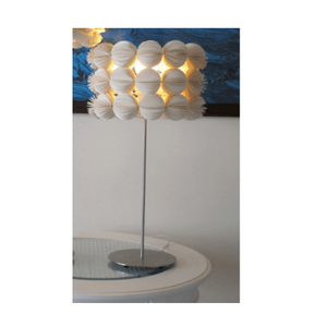 Hot Sale Decorative Iron Table <b>Lamp</b> <b>Silver</b> Color Finished White Shed Customized Design Home Decor Bedroom Living Iqbal - Product Image 1