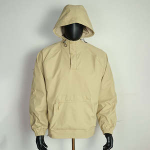 Veste coupe-vent à col montant avec fermeture éclair et poche en tricot, style vintage pour homme, personnalisable OEM - Product Image 1