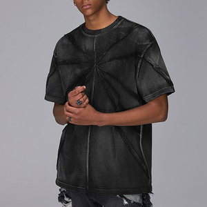 T-shirt surdimensionné en coton avec impression de haute qualité T-shirt lourd pour hommes - Product Image 3