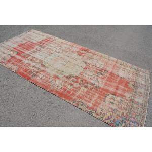 Vintage 4.5 X 9.4ft <b>Red</b> Blue Turkish <b>Wool</b> Eco Friendly Rug Classic Large Area Rectangle Patchwork Dining Room Backed Latex - Product Image 2