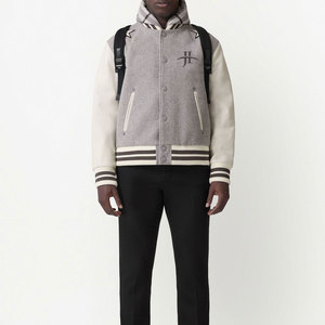 Vestes pour hommes en toile personnalisée de haute qualité Nouveaux vêtements décontractés polyvalents élégants avec col montant Vente en gros - Product Image 2