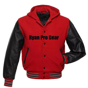 Ryan Pro Gear Custom <b>Vintage</b> <b>Jackets</b> for Men <b>Varsity</b> Hooded <b>Jackets</b> High Quality Classic Plus Size <b>Jacket</b> Factory Supply - Product Image 4