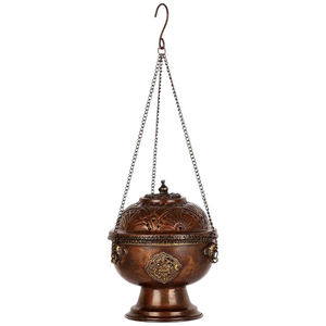 Best Price Elegant Premium Brass Hanging Dhoop <b>Burner</b> Jaali Lid <b>Incense</b> <b>Burner</b> Aromatherapy Diffuser for Rituals Decorative - Product Image 4