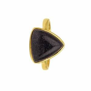 Bague de réglage de lunette en forme de trillion de 10mm en grès naturel en argent sterling 925 massif pour femmes bijoux fins faits à la main - Product Image 6