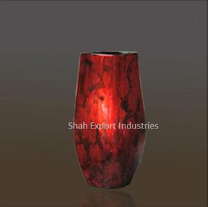 Florero de metal martillado Color rojo para el hogar y el hotel Mesa decorativa Mejor forma Jarrones de piso de metal Artesanías - Product Image 6