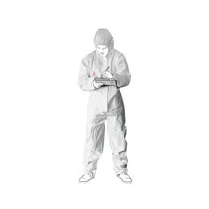 4-B Type L Taille Combinaison de protection microporeuse avec poignets de cagoule Blanc Cheville Taille Vêtements de sécurité - Product Image 1