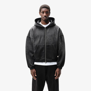 Sudadera con capucha Unisex de algodón 100% de alta calidad para hombre, Sudadera con capucha pesada, sudadera con logotipo personalizado, sudaderas con capucha en blanco French Terry - Product Image 3