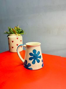 Tasse en céramique imprimée mignonne 300 ml tasse à café faite à la main pour les filles et les femmes cadeau de sécurité au micro-ondes pour l'anniversaire de la Saint-Valentin - Product Image 2
