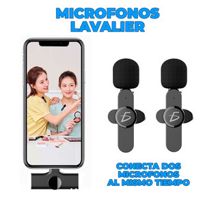 Portable 2-in-1 <b>Wireless</b> Lavalier <b>Microphone</b> for Android Cell Phone Live Streaming - Product Image 2