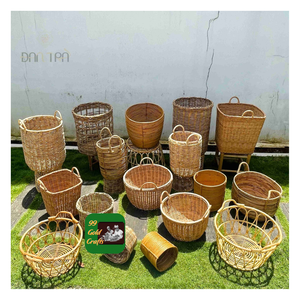 ถาดหวายไม้ไผ่สานด้วยมือธรรมชาติถาดเสิร์ฟทรงกลมสำหรับใช้ในชีวิตประจำวันของตกแต่งบ้านและสไตล์ออร์แกนิก - Product Image 5