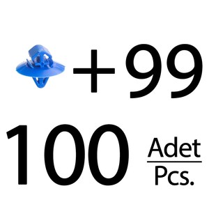 Clips de Extremo de Parachoques para Iveco, Opel, Renault - 100 Piezas - Product Image 1