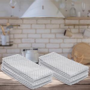 Juego de toallas de rizo de un lado de algodón 100%, plato de bambú tejido a cuadros de diseño personalizado para uso comercial doméstico para toallas de cocina - Product Image 1