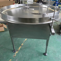 Table d'accumulation rotative automatique en acier inoxydable pour collecteur de bouteilles, avec alimentation réglable et moteur, garantie 1 an