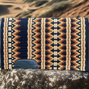 Manta colorida para SILLÍN de caballo de rendimiento de lana con forro de polialgodón y durabilidad para todo el día diseñada para montar en el oeste - Product Image 3