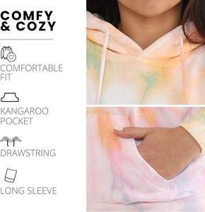 Sudaderas CON CAPUCHA DE LAS MUJERES Sudaderas al por mayor de gran tamaño de cuello alto Sudaderas para las mujeres de manga larga con capucha de algodón polar - Product Image 4