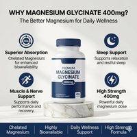 Kapsul Magnesium Glisinat 400mg OEM Suplemen Label Pribadi Kekuatan Tinggi