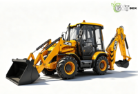 JCB 3CX Diesel Backhoe Loader Wheel Loader dengan Bucket 4in1 dan Kapasitas 1,1m untuk Konstruksi