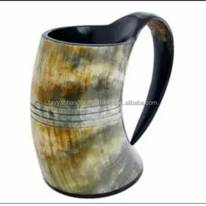 Tazas de cuerno de búfalo natural para beber, jarra de cuernos para fiesta de Club, taza vikinga de ágata para exportación - Product Image 1