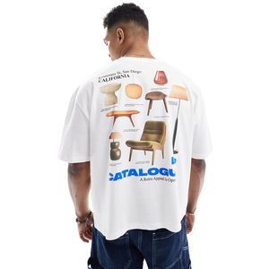 เสื้อยืดพิมพ์ลายกราฟิกสีดำสีสันสดใสขนาดสหรัฐ/อังกฤษสั่งทำได้ OEM/ODM 220กรัมน้ำหนักผ้าทรงหลวมเสื้อยืดบังคลาเทศ - Product Image 1