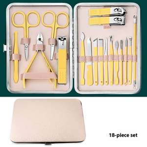 Ensemble de coupe-ongles professionnel en acier inoxydable Kit de manucure pédicure avec dissolvant de cuticules ciseaux pour le soin des ongles - Product Image 5