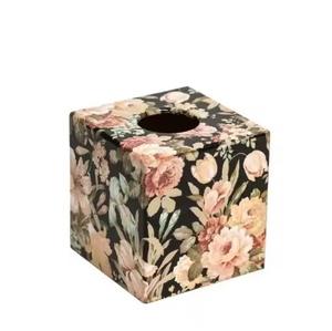 Caja de pañuelos de madera maciza con acabado antiguo Espacio de sujeción duradero de alta calidad Diseño moderno con artesanías de color natural - Product Image 2