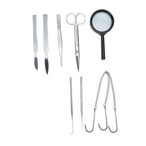 Kits de cirugía, 8 piezas, pinzas de tijera de acero inoxidable alemán, fórceps escalares, Kit quirúrgico con estuche con cremallera - Product Image 3