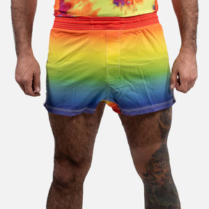 Shorts d'été décontractés pour hommes, style tendance, personnalisés, en molleton de coton noir, prix bas, couleur unie, imprimé animal, respirants - Product Image 1