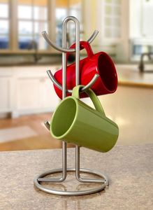 Elegant metal mug holder coffee mug holder for home kitchenware hotel <b>tabletop</b> kitchen counter made in india wholesale hot sell - Product Image 2