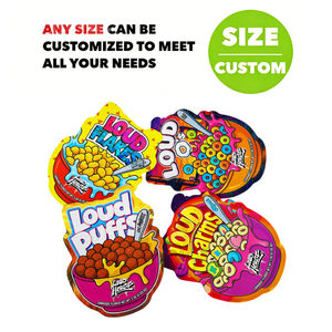 Caja de papel troquelada personalizada con impresión holográfica para galletas y dulces de 3.5g, diseño de flores exóticas, con juego de bolsas de Mylar de 3.5g (8 unidades) - Product Image 6