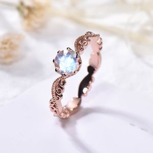 <b>Top</b> Quality <b>Rainbow</b> Moonstone Luxury Design Solid Gold Fine Jewelry Ring Natural Gold Ring - Product Image 2